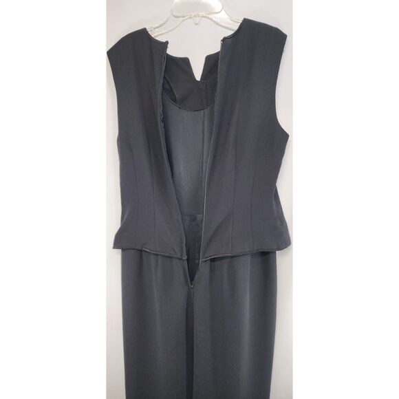 Vintage Donna Morgan Petites Black One Piece Sleeveless JumpSuit Size 8 - Picture 5 of 8